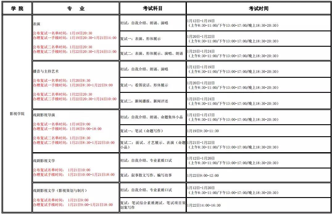 招生校內(nèi)考點(diǎn)考試時(shí)間安排